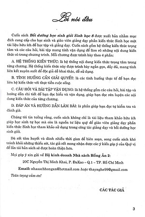 Bồi Dưỡng Học Sinh Giỏi Sinh Học 8 (Dùng Chung Cho Các Bộ SGK Hiện Hành) 