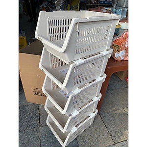 Kệ xếp tầng đa năng Việt Nhật tiện ích (5569) đựng đồ tiết kiệm không gian chất liệu nhựa bền đẹp - Hàng Việt Nam