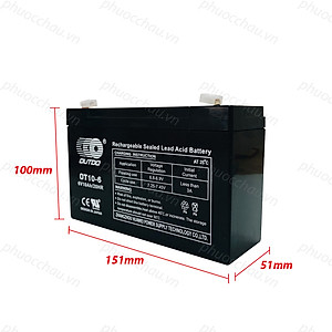 Ắc quy Lưu Điện OUTDO 6V 10AH xe đồ chơi trẻ em, cân điện tử