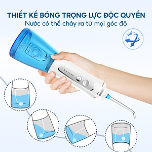 Tăm nước cầm tay h2ofloss hfp11, phiên bản mới nhất với dây sạc usb Type C và tăng cường khả năng chống nước