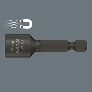 Đầu chuyển mở Bu lông đầu lục giác, ốc vít và đai ốc 9mm x 50mm có từ tính 869/4 M Nutsetters Wera 05060424001