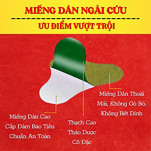 Hộp 12 Miếng Dán Ngải Cứu Vai Gáy - Cao Dán Ngải Cứu - Giảm Đau Vai Gáy, Giảm Đau Xương Khớp
