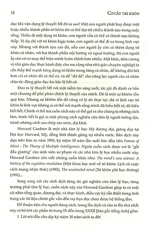 Sách - Cơ Cấu Trí Khôn - Lý Thuyết Về Nhiều Dạng Trí Khôn