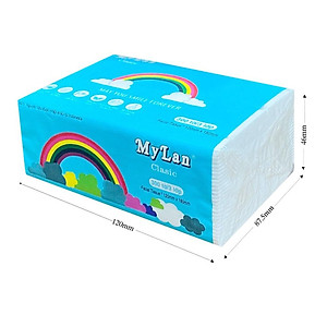 Thùng 30 gói khăn giấy rút cầu vồng MyLan 3 lớp siêu dai, mềm mịn, không tan trong nước