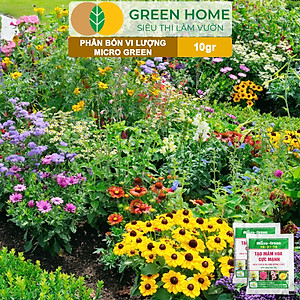 Phân Bón Ra Hoa, Greenhome, Micro Green, Gói 10gr, Tạo Mầm Hoa Cực Mạnh, Thúc Đẩy Ra Hoa Đồng Loạt, Hoa To, Lâu Tàn