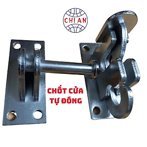 Chốt Cửa Tự Động, Khoá Tự Cài Bằng Sắt CNC Nhúng Kẽm – An Toàn, Cao Cấp, Không Han Rỉ