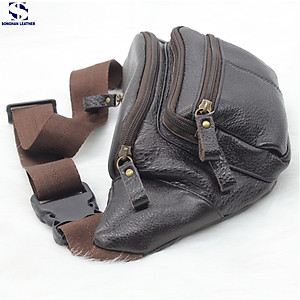 Túi Bao Tử,Túi Đeo Chéo Nam Da Bò Cao Cấp Songhan Leather BM02, Bảo Hành 12 Tháng