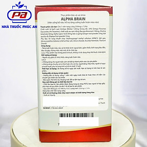 Viên uống bổ não Alpha Brain Olympian Labs Mỹ 60 viên chứa ginkgo biloba giúp tăng cường tuần hoàn não
