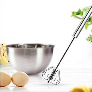 Dụng Cụ Đánh Trứng Cầm Tay Dạng Ấn Trục Xoay Tự Động - Chất Liệu Thép Không Gỉ 304 Cao Cấp - Chính Hãng MINIIN