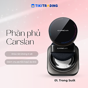 Phấn phủ CARSLAN dạng bột từ tính kiềm dầu màu đen chống nước chống mồ hôi che phủ bóng dầu cho mặt 8g