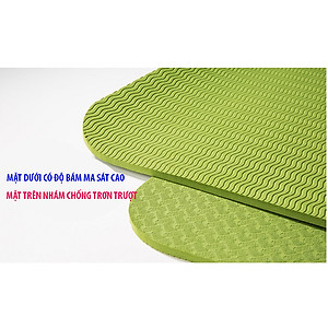 Thảm tập yoga TPE 1 lớp 8mm (Xanh lá) + Tặng túi đựng thảm và dây buộc thảm