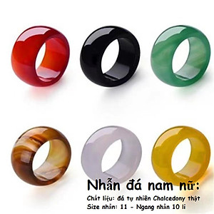 Nhẫn Nam, Nữ, Chất liệu đá Thạch Anh Thật, đẹp xuất sắc