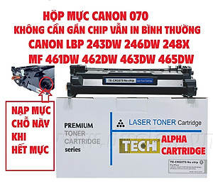 Hộp mực 070 Có chip Canon LBP 243dw 246dw 248x-MF 461dw 462dw 463dw 465dw  Hàng chính hãng Alpha Cartridge