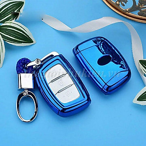 Ốp silicon bảo vệ chìa khóa xe Hyundai i10, Hyundai Elantra, Hyundai Tucson, Hyundai Santafe 2016-2018… kèm móc đeo INOX