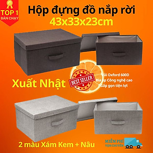 Hộp vải đựng đồ đa năng có nắp TD3a và TD3b – Túi vải Thụy Điển có nắp rời 34L sang trọng vải Oxford chính hãng