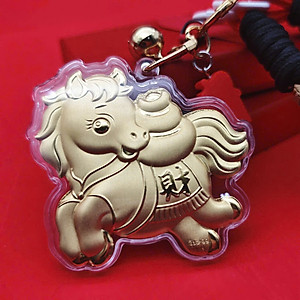 Móc Khóa Ngựa Vàng Mini 3D – Móc Treo Chìa Khóa/ Balo – Thu Hút May Mắn Tài Lộc 2026