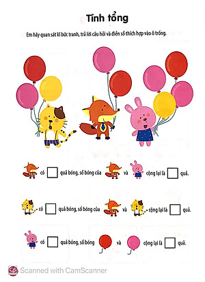 Sách Vui Học Toán - Phép Tính Cộng, Trừ