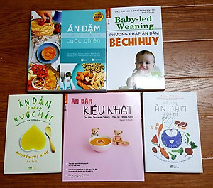 Combo Sách Ăn Dặm Kiểu Nhật + Ăn Dặm Không Phải Cuộc Chiến + Phương Pháp Ăn Dặm Bé Chỉ Huy + Ăn Dặm Không Nước Mắt + Sổ Tay Ăn Dặm Của Mẹ (Tặng kèm poster An Toàn Cho Con Yêu - Quy Tắc 5 Ngón Tay)