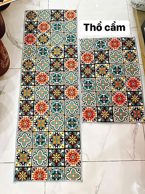 Thảm Lau Chân Nhà Bếp -  Set 2 Thảm Lau Chân Nhà Bếp Cao Cấp Chống Trơn Trượt, Thấm Hút Tốt Đế Cao Su Chống Trơn Trượt - HÀNG CHÍNH HÃNG MINIIN