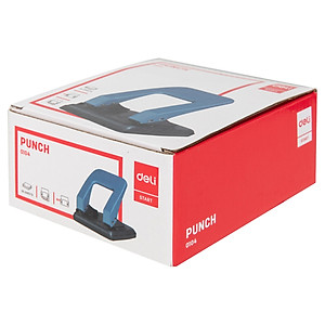 Máy Đục Lỗ 35 Tờ Deli, Xanh Dương, Ghi Xám - 1 Cái E0104