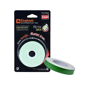 Băng Keo Xốp 2 Mặt Elephant DSFT243M 24Mmx3M