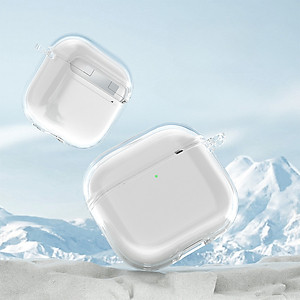 Ốp Case TPU Trong Suốt Dành Cho Airpods 4/ Airpods Pro 3, chống ố vàng, chống sốc kèm móc treo_ Hàng chính hãng