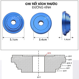 Dụng cụ tháo lắp bấm chén ép cổ xe đạp BB-2101, cho bát phốt, (Tool) ép cốt trục giữa trục đạp CNC  - Mai Lee