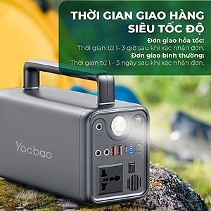 Trạm sạc dự phòng Yoobao EN300WLPD đầu ra 220V có thể nấu cơm, quạt, dung lượng 72000mAh cổng điện 220V/300W có đèn Pin - Hàng chính hãng