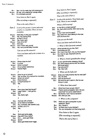 Cambridge English Starters 1 for Revised Exam from 2018 Ans Booklet