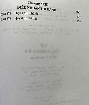 Luật Tố Tụng Hành Chính ( Sửa Đổi, Bổ Sung 2025)