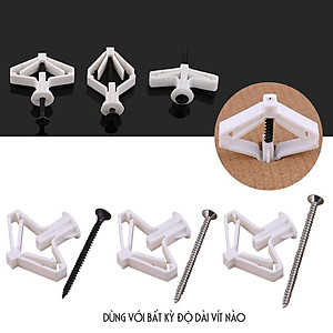 COMBO 10 BỘ TẮC KE BƯỚM, VÍT NỞ BƯỚM DẠNG MỎ NEO,  BẮT VÍT TƯỜNG, THẠCH CAO, GỖ,CHO MỌI LOẠI VẬT LIỆU, SIÊU GIỮ CHẮC.