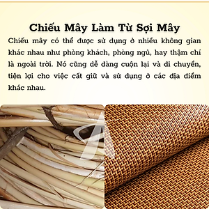 Chiếu điều hòa cao cấp Ánh Sao - Sợi mây tổng hợp + Tặng kèm túi thơm thảo dược - giao mẫu ngẫu nhiên