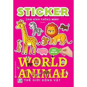 Combo 6 cuốn Sticker dán hình thông minh Thế Giới Động Vật