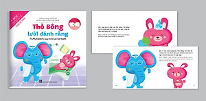 Bộ Ehon kĩ năng sống Thỏ Bông (song ngữ Việt Anh) 5 quyển -(Quét mã QR file nghe)
