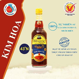Nước Mắm Kim Hoa Phú Quốc 43 độ đạm hộp 2 chai 520ml - mỗi chai 520ml