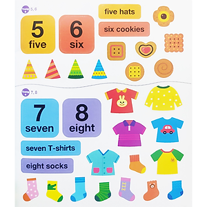 Sách Số đếm và Màu sắc - Bé vui học tiếng anh cùng Sticker