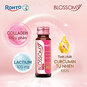 Nước uống collagen giúp sáng da, dạ dày khỏe Blossomy lốc 10 chai x 50ml