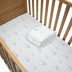 Combo 5 miếng size 50x70cm màu xanh tấm lót chống thấm cotton 4 lớp VIETMAT