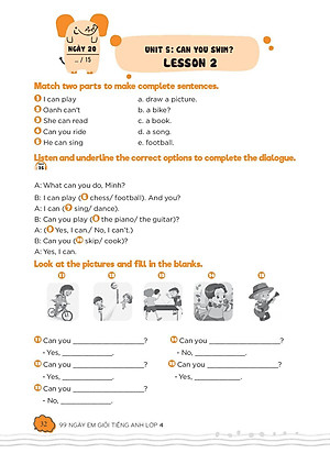 Sách 99 Ngày Em Giỏi Tiếng Anh Lớp 4