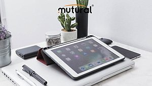 Bao da iPad pro 11 inh 2018 hiệu Mutural có khay để bút_ Màu đen_ hàng nhập khẩu
