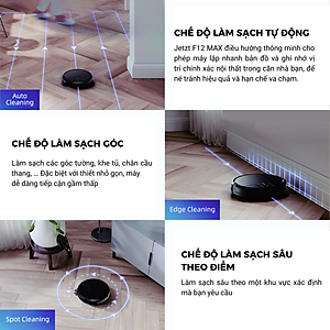 Robot hút bụi lau nhà thông minh Jetzt F12 MAX, hàng chính hãng