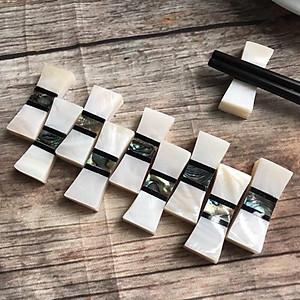 Combo 10 chiếc Gác Đũa xà cừ hình chữ nhật cẩn Bào Ngư VIP (CTH743) Sang trọng trên bàn ăn