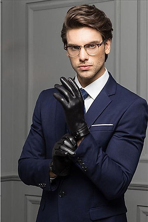 Găng tay nam da dê cao cấp - BHY8101 Bao tay nam lái xe, Găng tay mùa đông. Lót lông mềm mại, dễ chịu khi đeo.