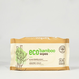 Khăn giấy ướt cao cấp EcoWipes vải sợi tre sinh thái Bamboo không mùi có thể phân hủy trong môi trường
