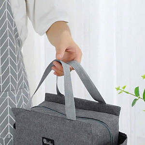 Túi Giữ Nhiệt Đựng Hộp Cơm Trưa Văn Phòng, Túi Đựng Hộp Cơm Thực Phẩm Đa Năng Có Ngăn Chứa Chai Nước 2 Bên - HÀNG CHÍNH HÃNG MINIIN