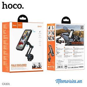 Giá đỡ, kẹp cho điện thoại Hoco CA101 chống nước, che mưa nắng, khớp nối linh hoạt - Chính hãng cho xe máy, mô tô, xe đạp