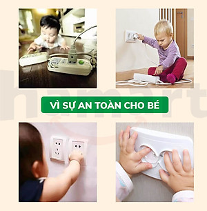 COMBO 5 Nút Bịt Ổ Điện Chống Giật An Toàn Cho Bé Có Quai Rút Đầu Nắp Che Bảo Vệ Ổ Cắm Tiện Lợi