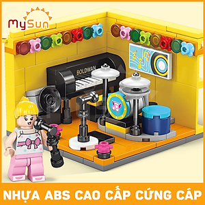 Xếp mô hình lắp ráp nhà căn phòng bác sỹ, phi hành gia, hoạ sỹ đồ chơi nghề nghiệp cho bé 