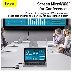 Hub chuyển đa năng Baseus 8-in-1 Metal Gleam Series Multifunctional Docking Station - Hàng Chính Hãng