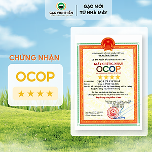 Đặc sản Tiền Giang - Gạo Lứt VietGAP Vinh Hiển (2KG) - Chuẩn VietGAP và OCOP 4 SAO